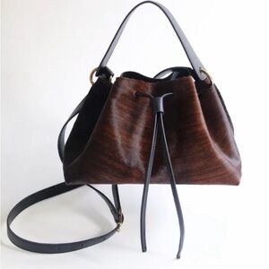 Brown Bucket Bug - cow leather
